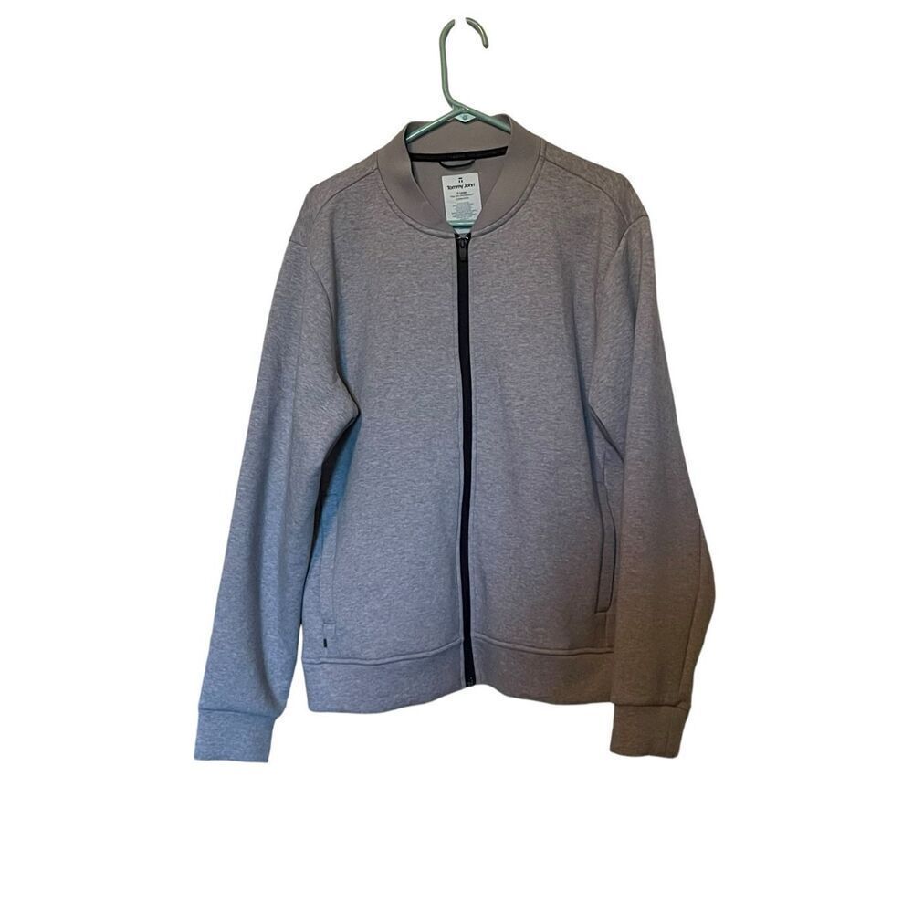 Tommy John Mens Light Gray The Go Anywhere Collection Full Zip Jacket X-Large